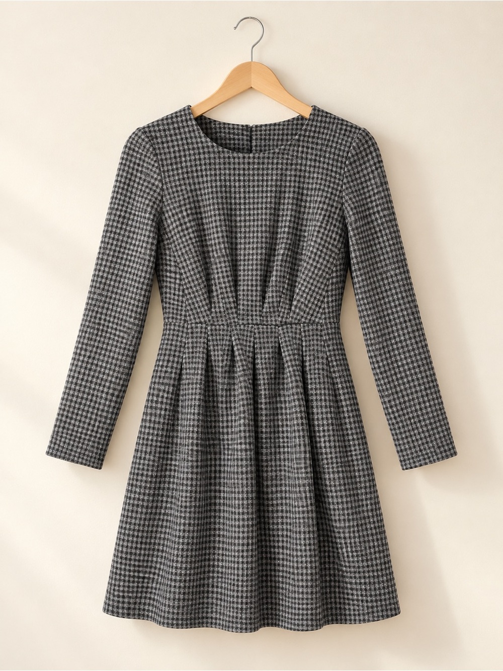 Zara Girls Black & Grey Plaid Dress | Size 8 / 128 cm